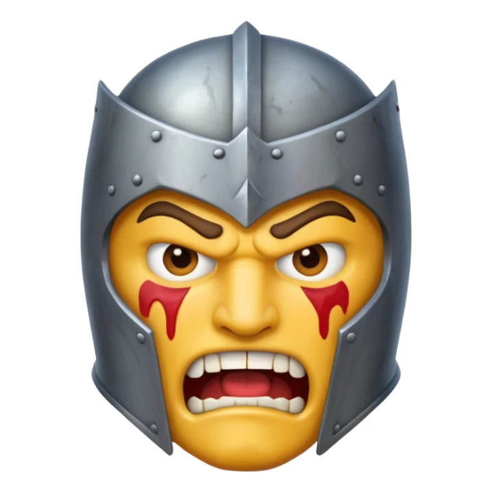 A knight in rage sticker