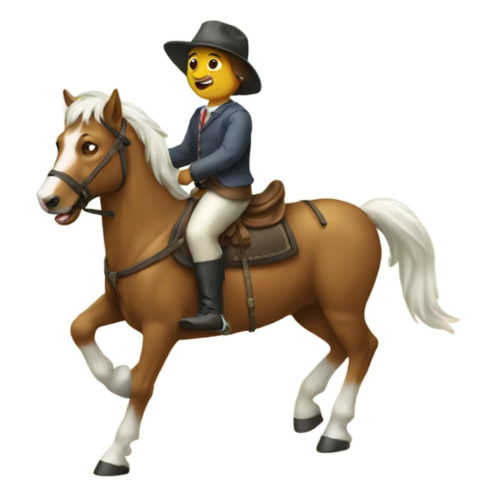 Dog riding horse sticker