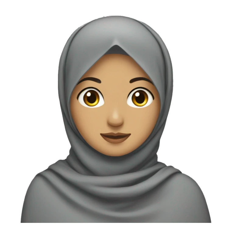 Hijabi wearing grey headscarf  sticker