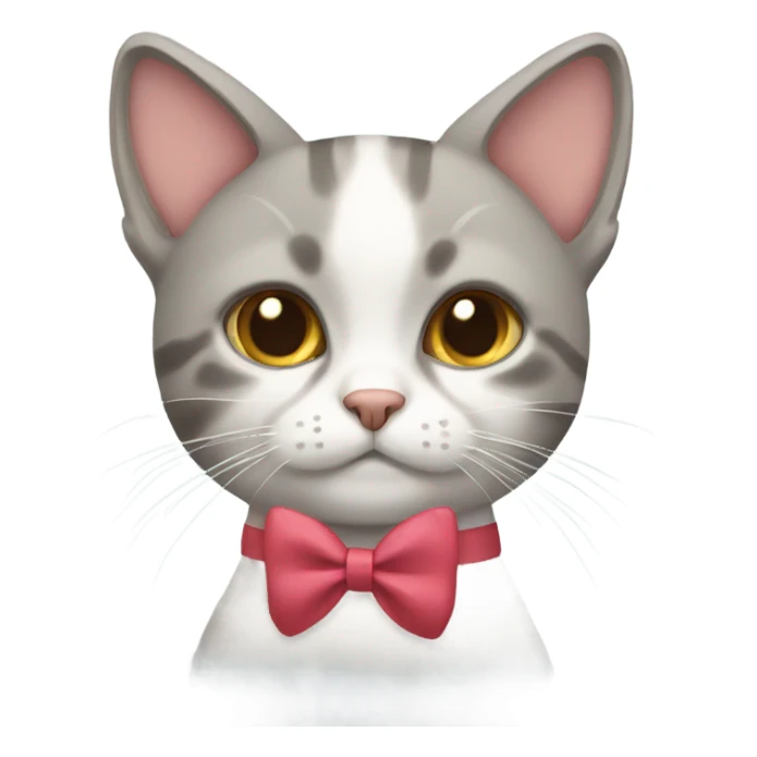 Cat in a bow sticker