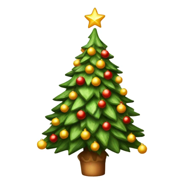 warm vintage christmas tree sticker