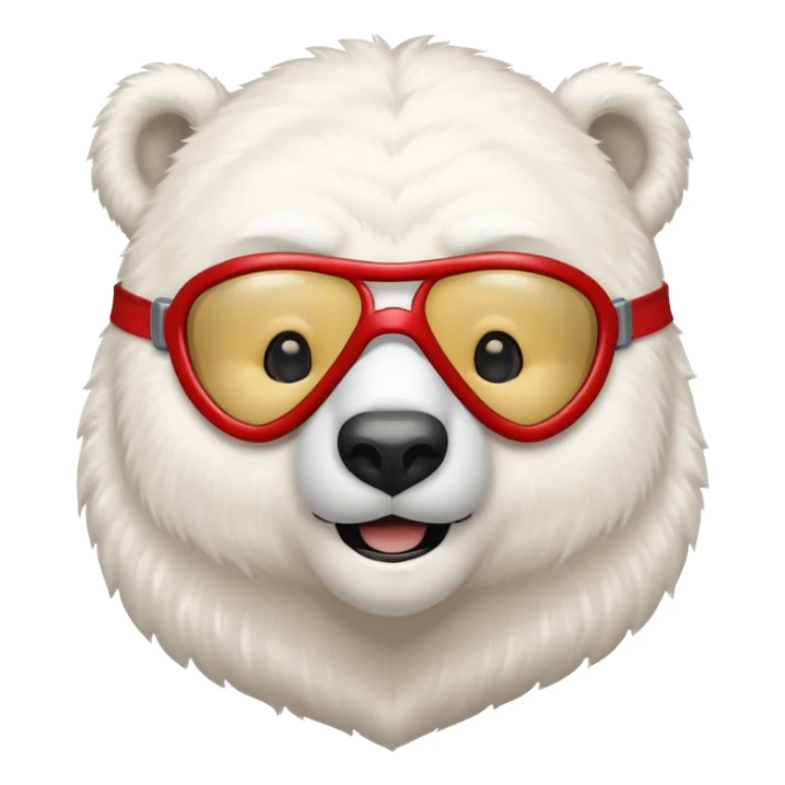 Polar bear wearing mask sticker