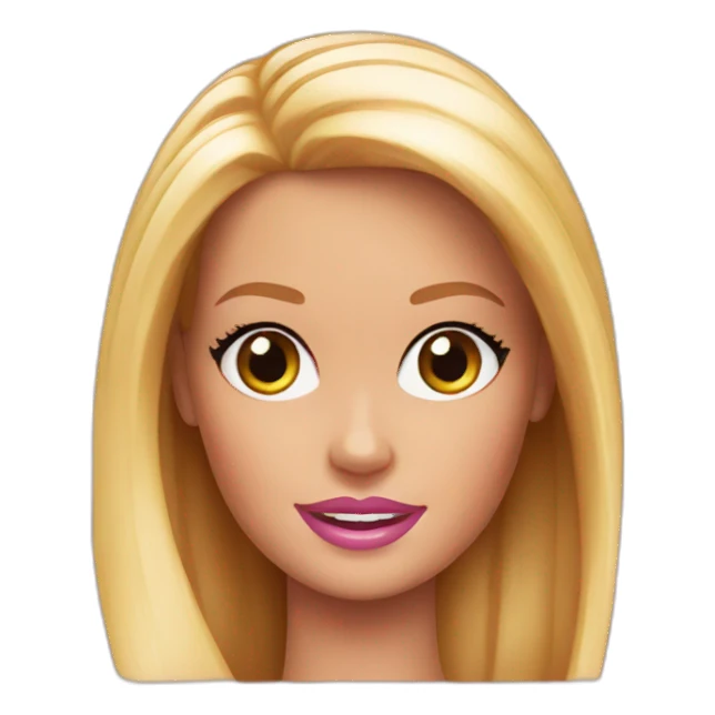 Barbie face sticker