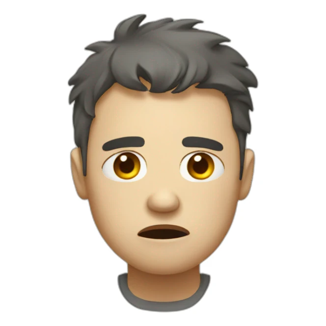 stressed and tired person sticker