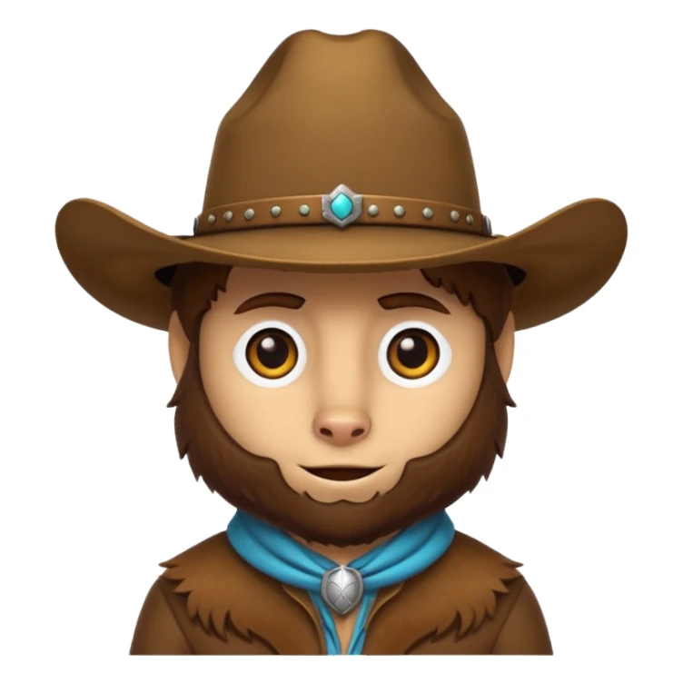 A wild beast wearing a cowboy hat  sticker