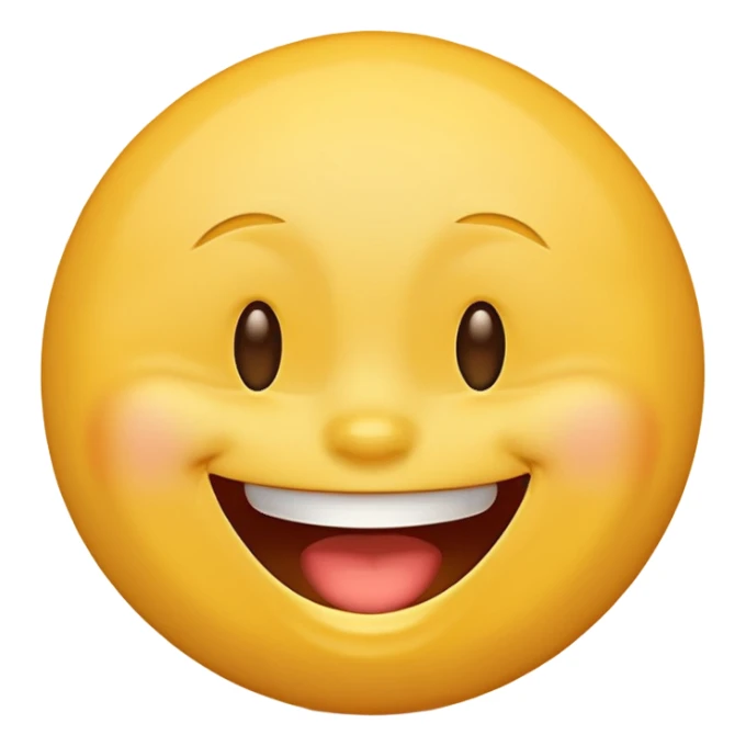 laughing face emoji, joyful expression sticker
