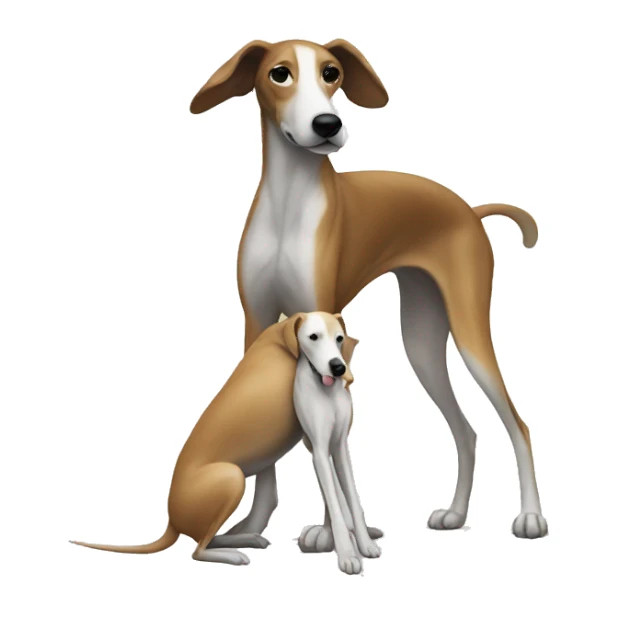 a squid hugging a black and white greyhound sticker