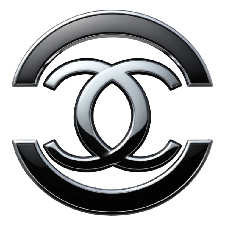 Chanel sport logo chrome glossy sticker