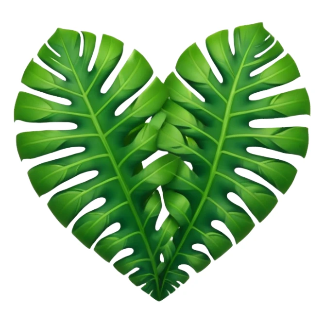 Rainforest love heart sticker