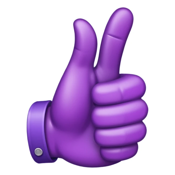 Purple hand thumbs up sticker