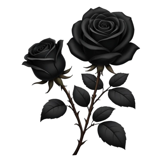 Black roses sticker