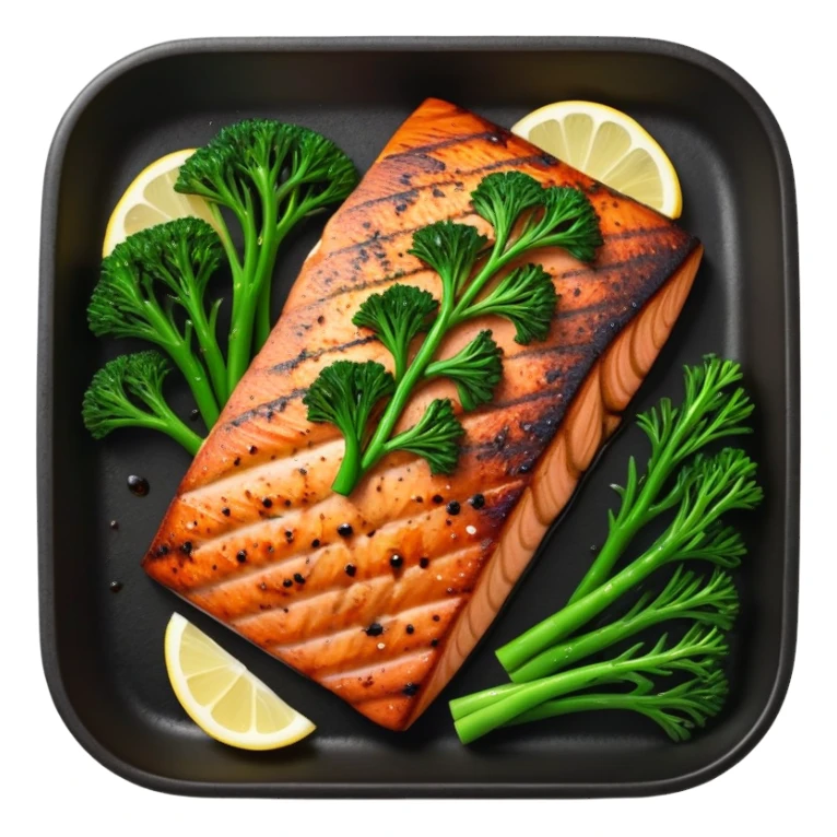Blackened salmon with broccolini sticker