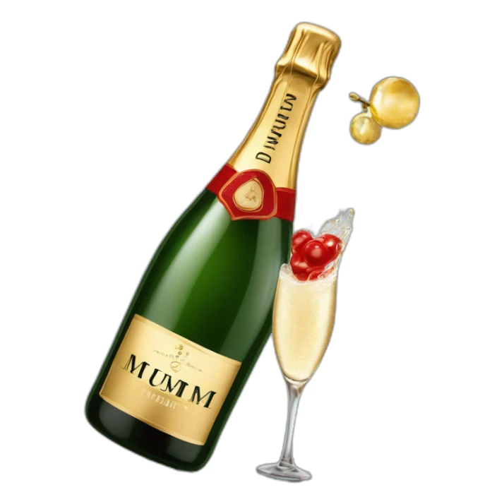 bouteille de champagne mumm rouge sticker