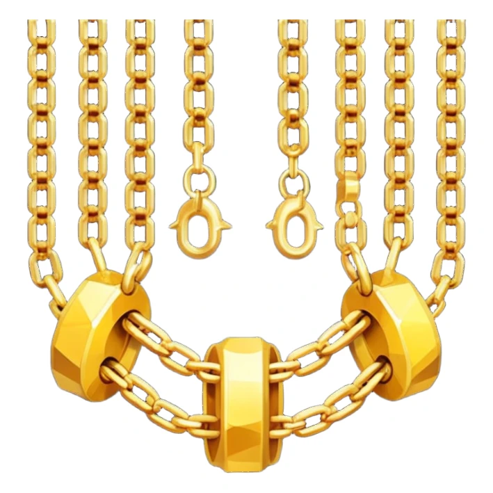 fantasy magic heavenly golden chains low poly sticker