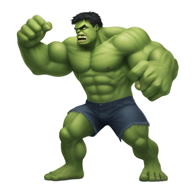  HULK SHOWING HIS STRENGTH sticker