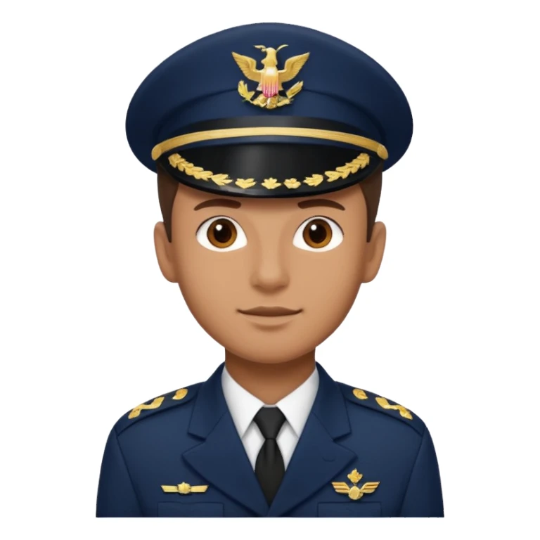 male navy soldier, square face sticker