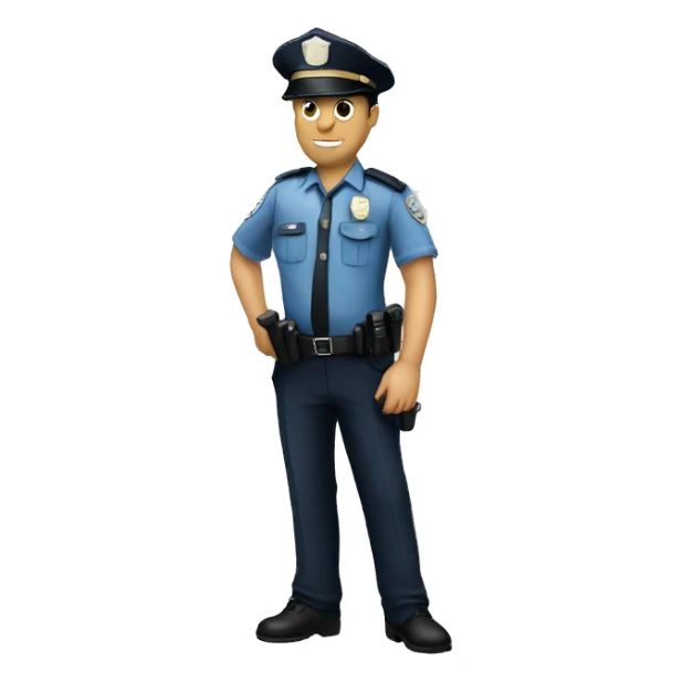 police officer white sticker