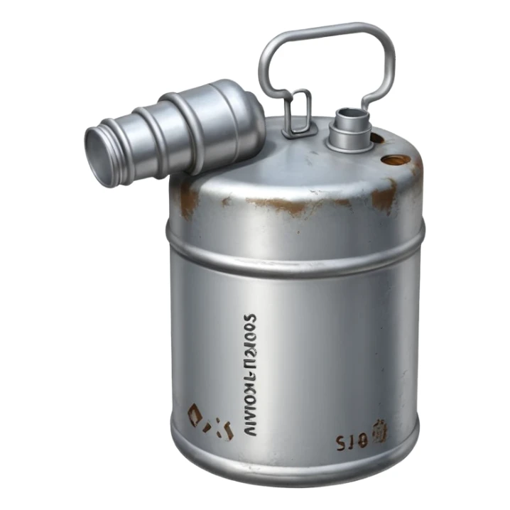 generate a realistic oil canister sticker