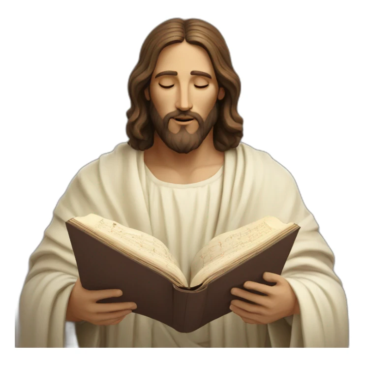 jesus with ram reading quran sticker