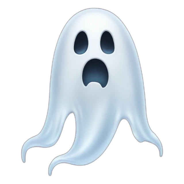 halloween ghost open mouth sparkles sticker