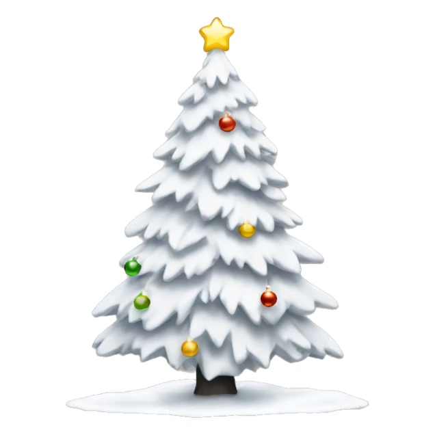 white christmas  tree sticker