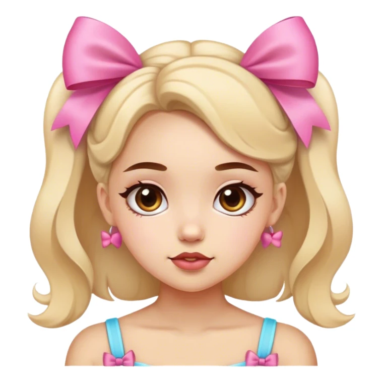 Girl with cute bows sticker