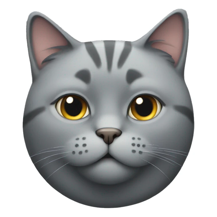 Fat Grey cat  sticker
