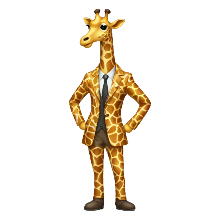 giraffe with footbaal suit sticker