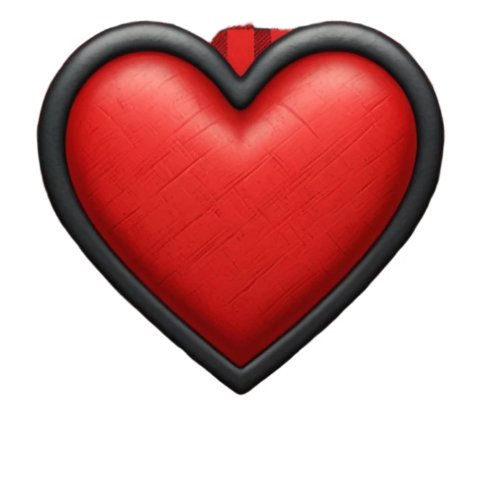 vintage flannel patterned heart  sticker