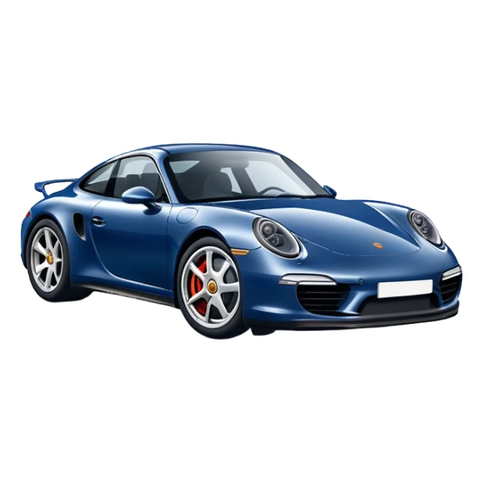 Navy blue porsche  sticker