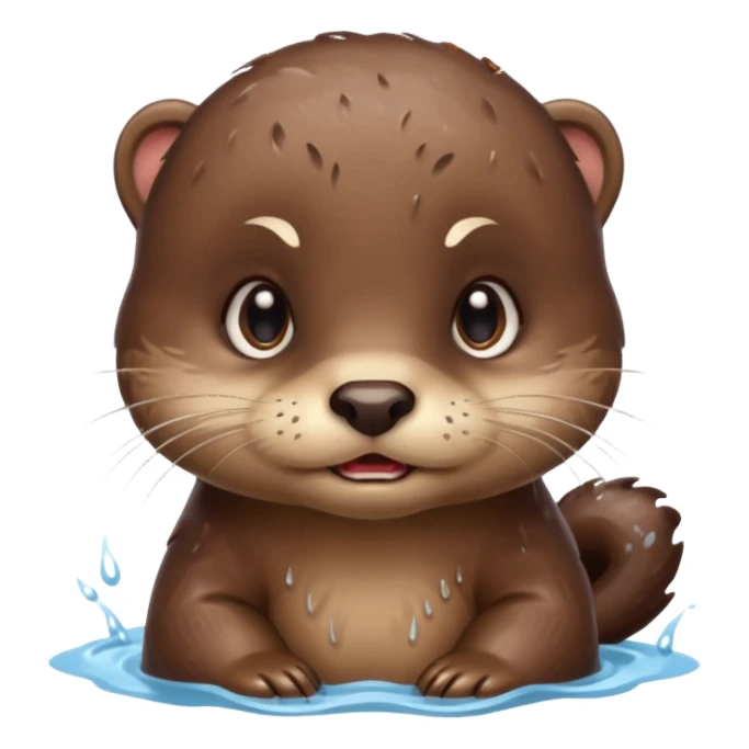 Angry baby otter sticker