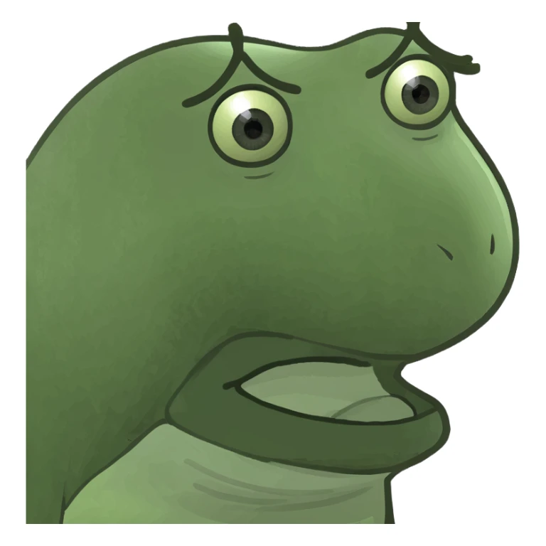 Person with eye roll sticker