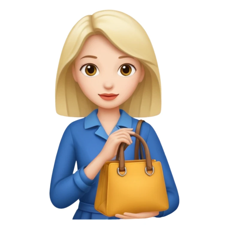 woman with bag sticker