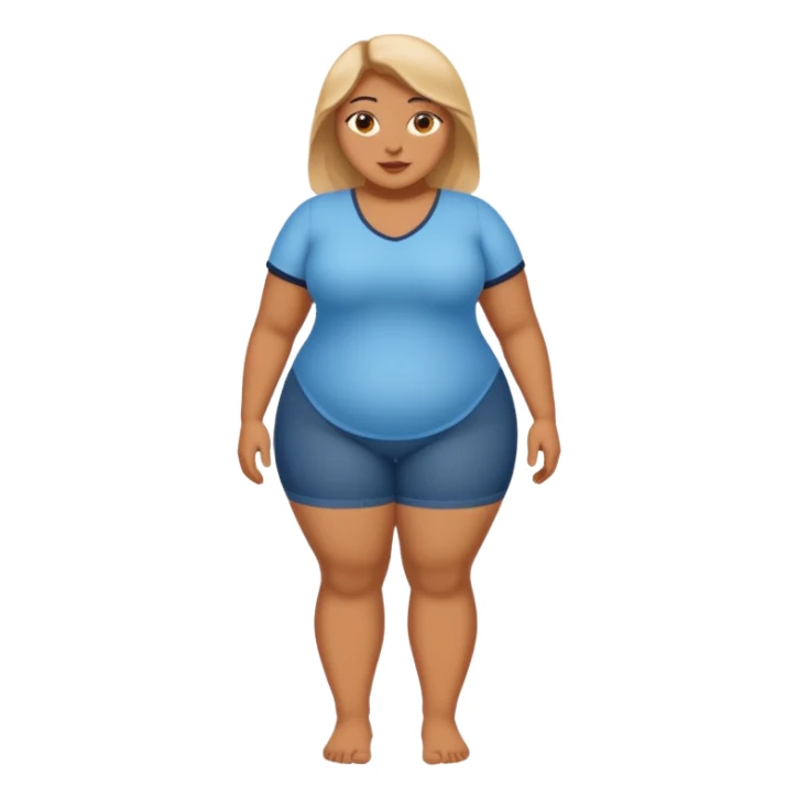 A plus sized woman, full body sticker