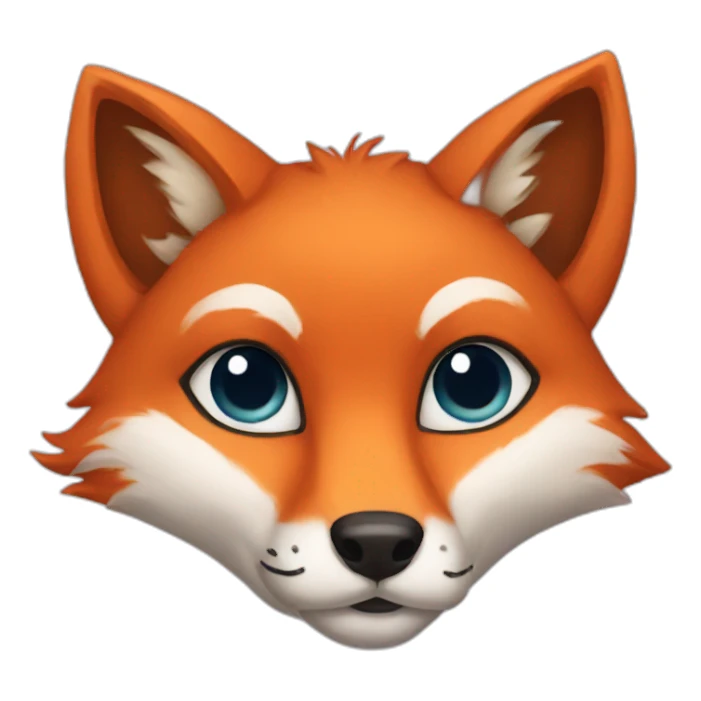 fox with hearts for eyes sticker