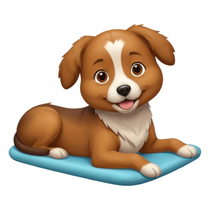 dog getting massage sticker