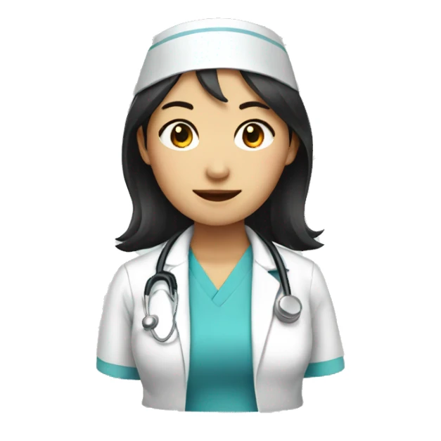 asian nurse sticker