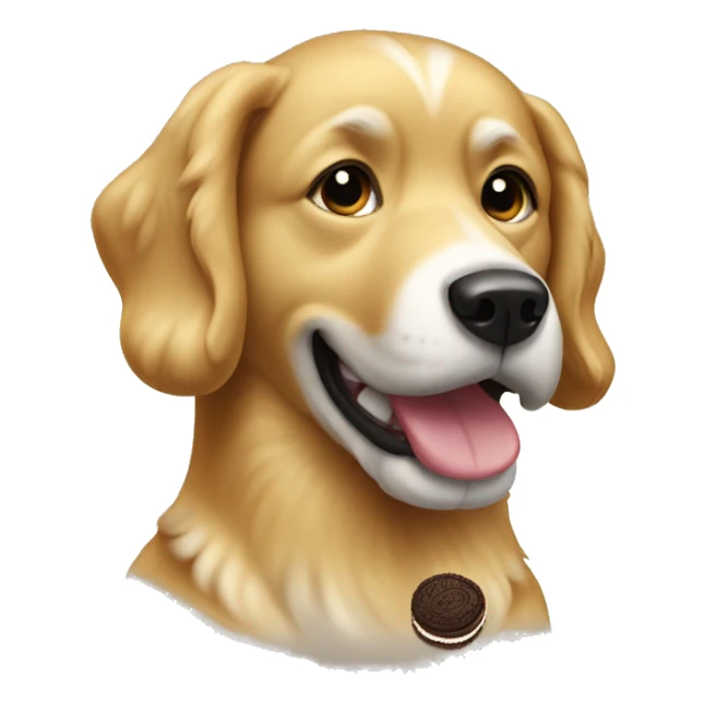 Golden dog whit Oreos sticker