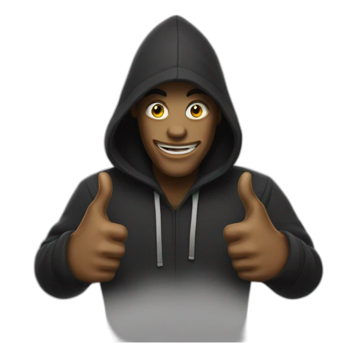 sinister hood thumbs up sticker