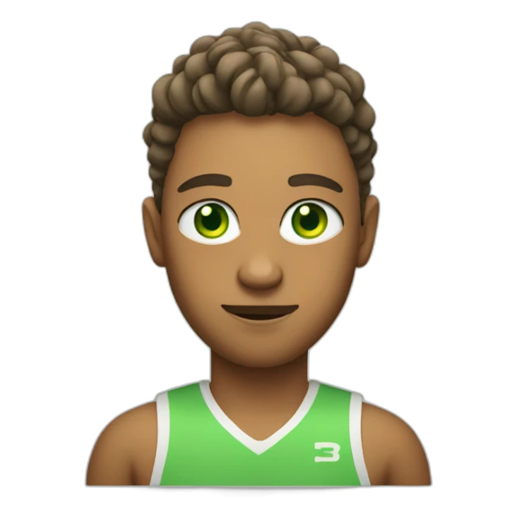 tennis player with green eyes sticker