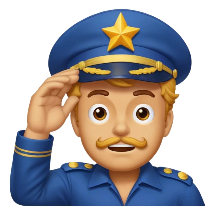 Captain crunch taking off hat  sticker