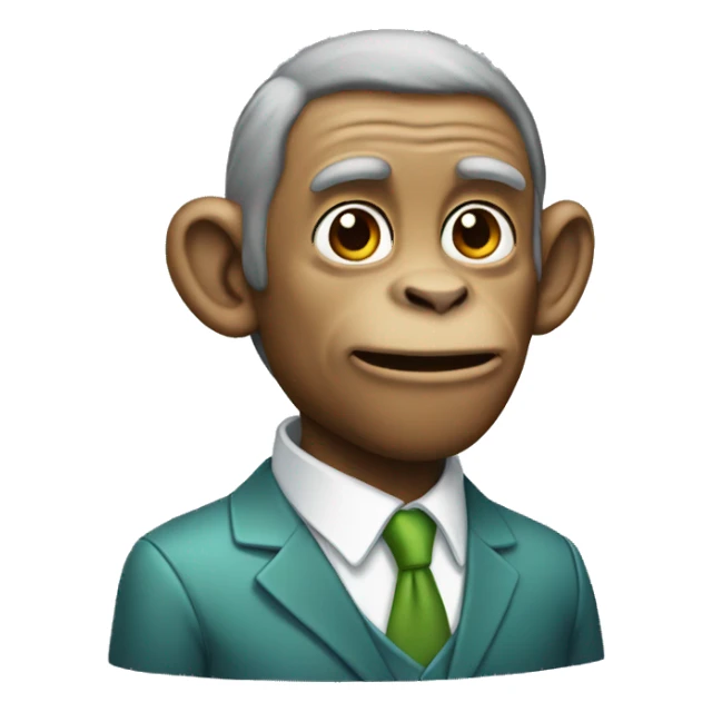 Monkey that looks like Bob green sticker