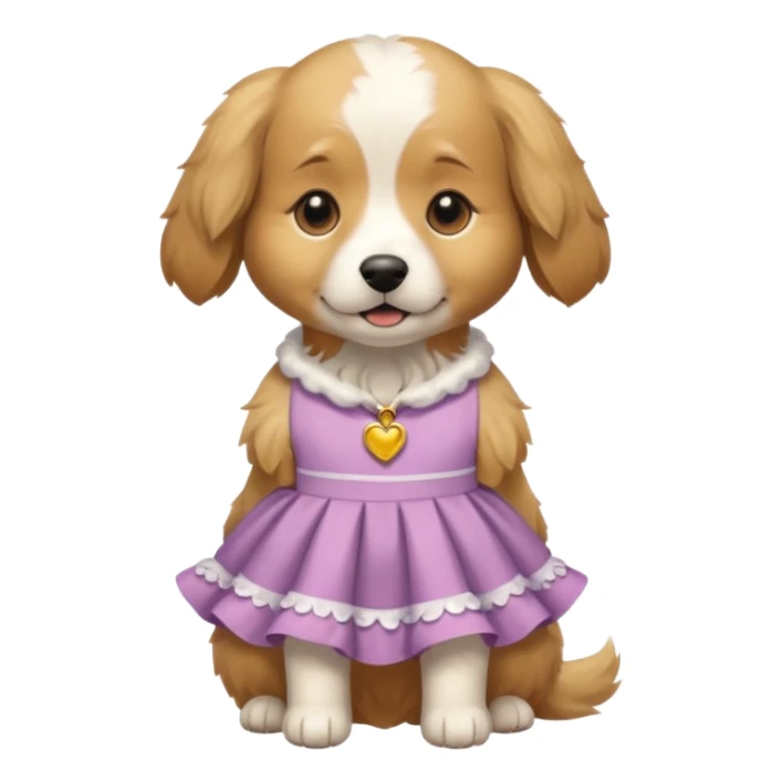 dog in a dress sticker