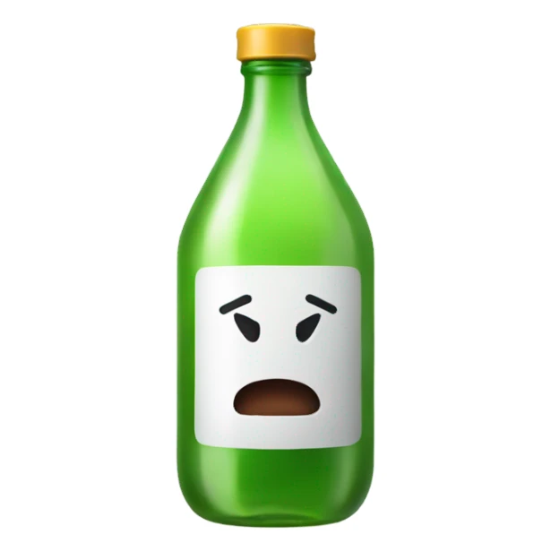 bottle with dangerous liquid sticker