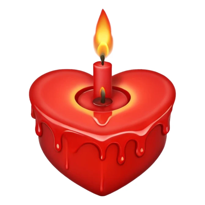 candle heart, remove background sticker
