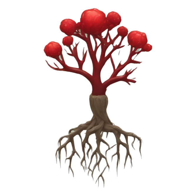 blood with thorny roots sticker