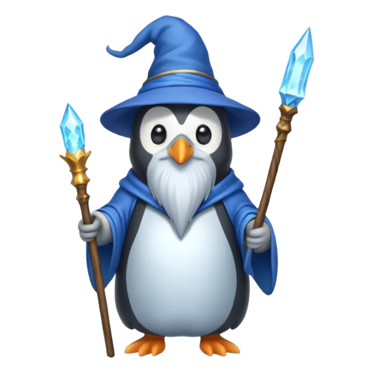 Penguin Wizard sticker