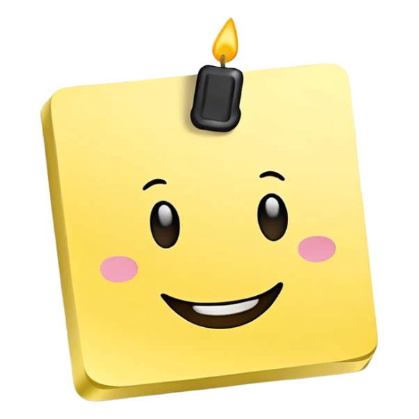 Sticky note with happy birthday  sticker