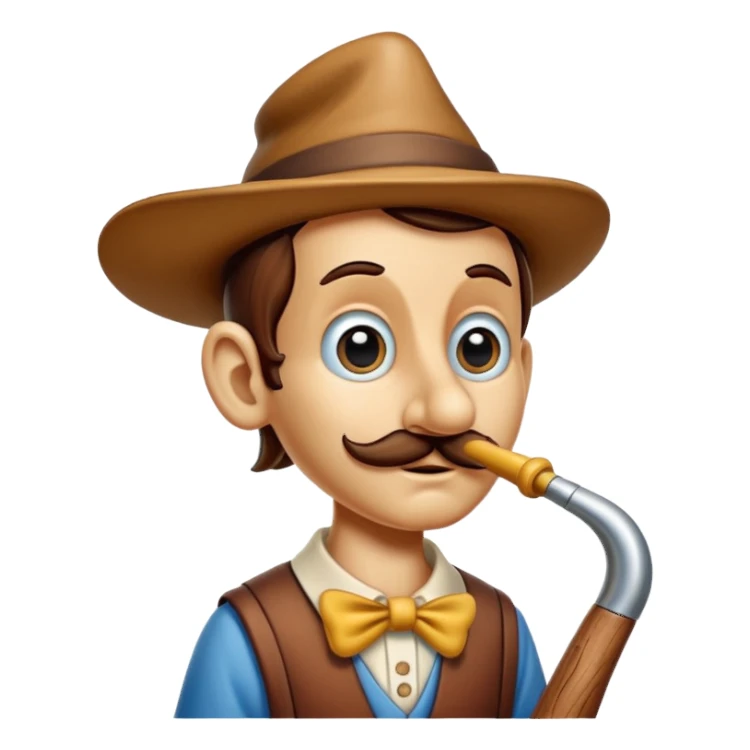 pinocchio with long nose sticker
