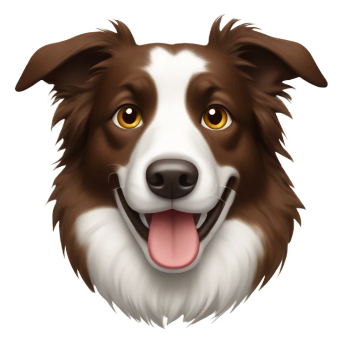 Brown border collie  sticker